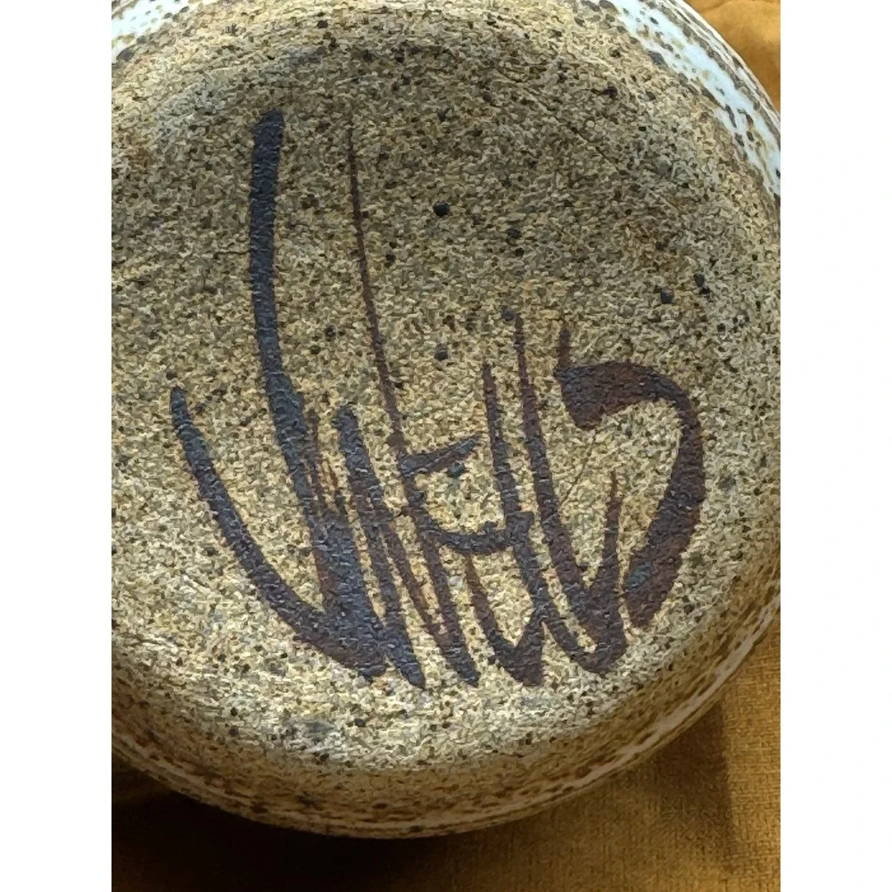 VTG 1970's J. Wells Studio‎ Art Pottery French Style Stoneware Garlic Keeper Jar